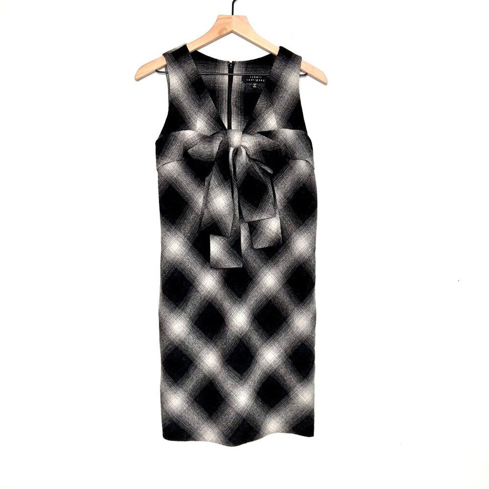 Robert Rodriguez Black and White Plaid Mini Dress